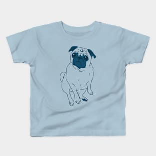 Pug Lump Outline Kids T-Shirt